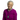 An older woman with short gray hair smiling, wearing a bright magenta cardigan over a striped shirt, with a dark gray personal alarm on a black cord around her neck.