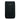 Back view of black nylon cell phone belt holster on white background