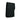 Front view of black nylon cell phone belt holster on white background